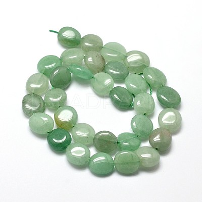 Natural Green Aventurine Nuggets Beads Strands G-J336-02-1