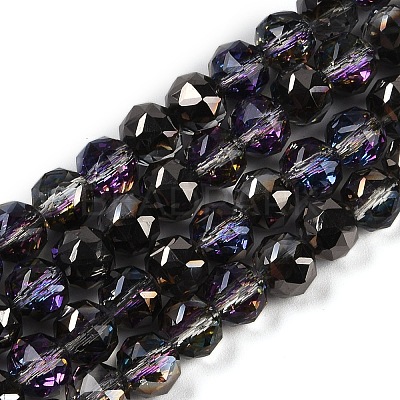 Transparent Electroplate Glass Beads Strands EGLA-N002-34C-C21-1