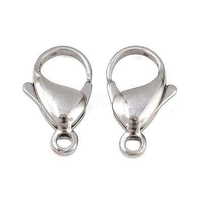 Tarnish Resistant 304 Stainless Steel Lobster Claw Clasps X-STAS-G035-H-1