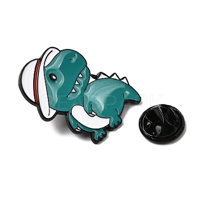 Dinosaur with Hat Enamel Pins JEWB-D310-08EB-03-1