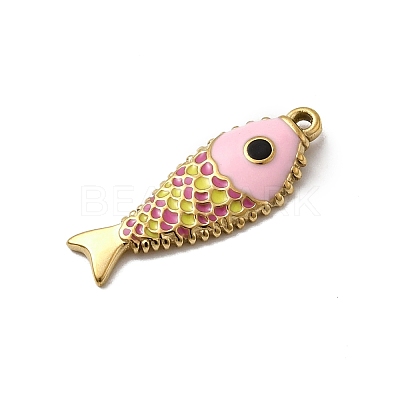 304 Stainless Steel Enamel Pendants STAS-I355-11G-04-1