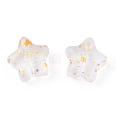 Spray Painted Glass Beads GLAA-R211-04-F03-1