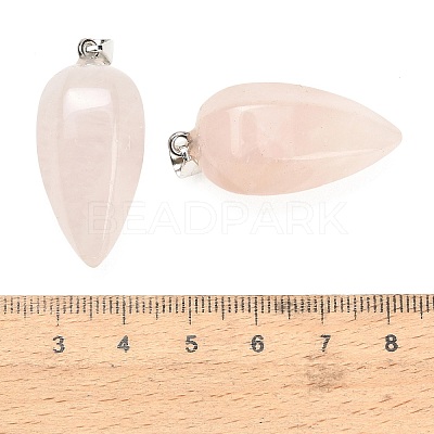 Natural Rose Quartz Pendants GG-K002-16J-1