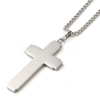 Non-Tarnish 201 Stainless Steel Pendant Necklaces NJEW-H015-08P-1