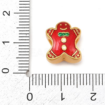 Christams Brass Enamel European Beads LS-KK-F922-03C-G-1