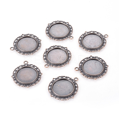 Zinc Alloy Pendant Settings for Cabochon & Rhinestone PALLOY-A15290-R-FF-1