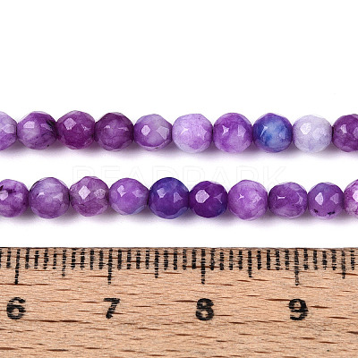 Dyed Natural White Jade Beads Strands X-G-T139-4mm-60-11-1