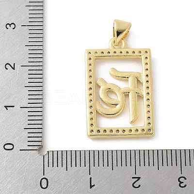 Brass Micro Pave Cubic Zirconia Pendants KK-P294-17G-01-1