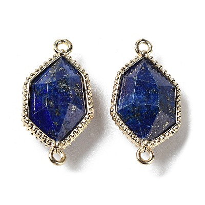 Natural Mixed Gemstone Connector Charms G-C087-02G-B-1