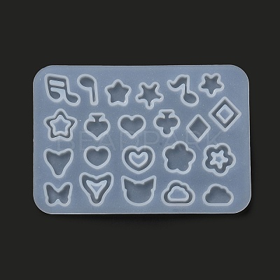 DIY Star/Heart/Flower/Music Note Shaker Filler Silicone Quicksand Molds DIY-G079-03B-1