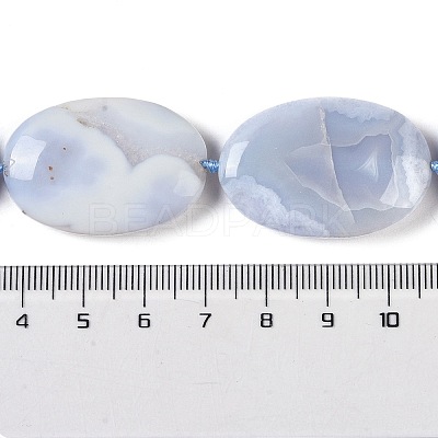 Natural Blue Lace Agate Beads Strands G-H006-A01-02-1