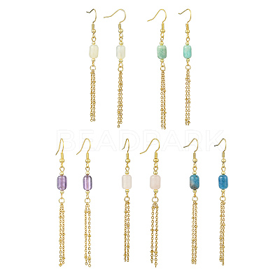 304 Stainless Steel Dangle Tassel Earring for Women EJEW-JE07184-1
