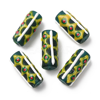 Handmade Lampwork Enamel Beads LAMP-B051-01-1