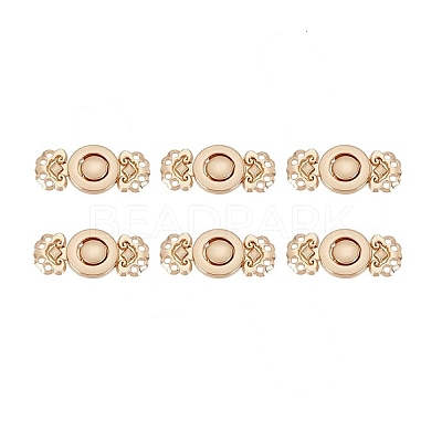 Alloy Interlocking Clasps ALRI-WH0005-07LG-1