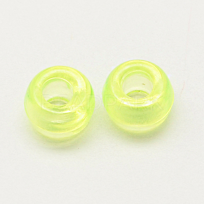 Transparent Acrylic European Beads MACR-Q156-02E-1