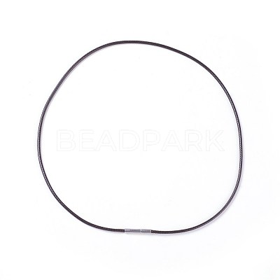 Waxed Polyester Cord Necklace Making MAK-I011-05-B-03-1