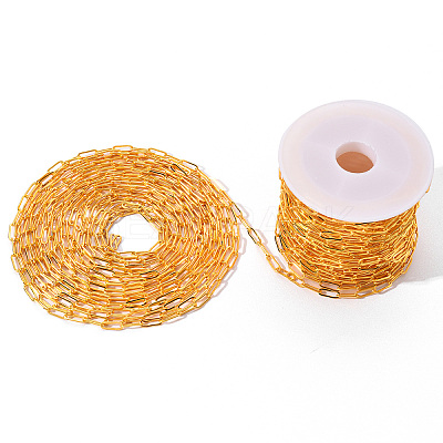 Brass Paperclip Chains CHC-T008-07G-1