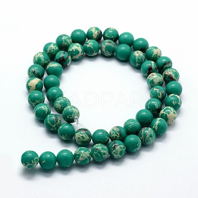 Synthetic Imperial Jasper Beads Strands G-I199-35-8mm-A-1