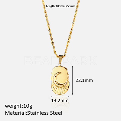 304 Stainless Steel Pendant Necklaces for Women FS-WG3C5F5-08-1