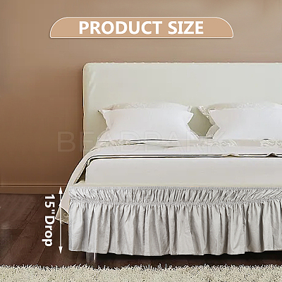 Adjustable Polyester Wrap Around Bed Skirts AJEW-WH20022-10D-01-1
