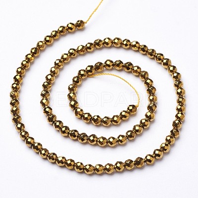 Non-Magnetic Synthetic Hematite Beads Strands X-G-G092-4mm-1-1