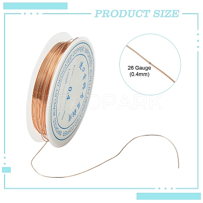 Round Copper Jewelry Wire CWIR-S002-0.4mm-03-1