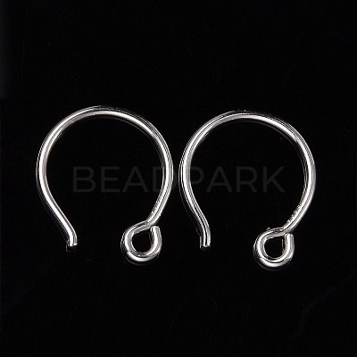 Anti-Tarnish Rhodium Plated Sterling Silver Earring Hooks X-STER-N0001-028-1