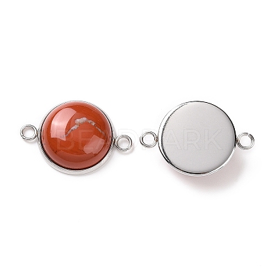 Natural & Synthetic Mixed Gemstone Connector Charms G-D059-01B-1