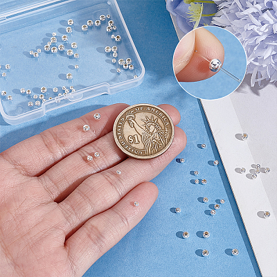 90Pcs 3 Styles 925 Sterling Silver Beads STER-PH0005-17-1