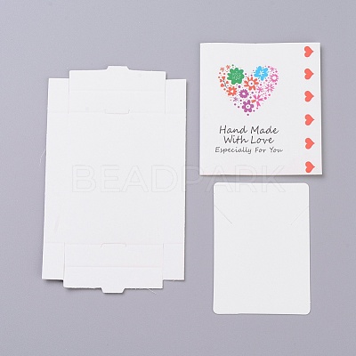 Kraft Paper Boxes and Necklace Jewelry Display Cards CON-L016-A08-1