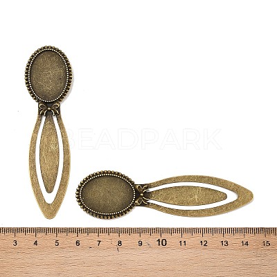 Vintage Tibetan Style Alloy Bookmarks Cabochon Settings X-TIBE-Q032-27AB-NR-1