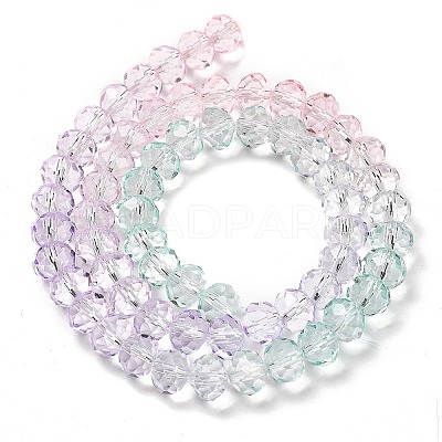 Transparent Painted Glass Beads Strands DGLA-A034-T8mm-A23-1