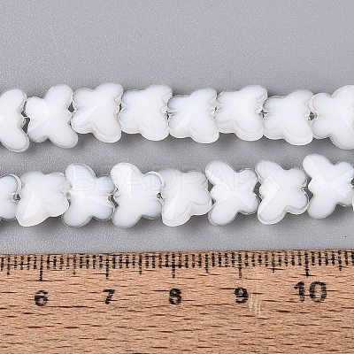 Opaque Glass Beads Strands GLAA-N073-01A-1