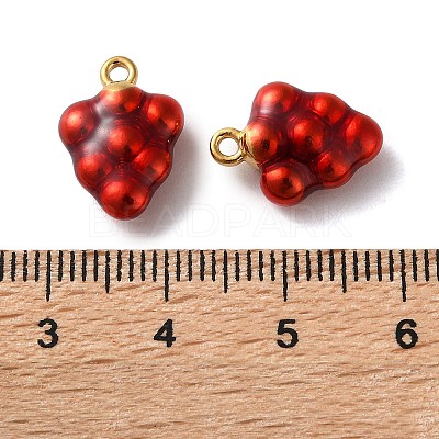 304 Stainless Steel Enamel Pendants STAS-B100-06G-05-1