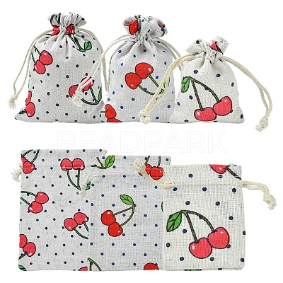 18Pcs 3 Styles Burlap Packing Pouches ABAG-FS0001-10-1