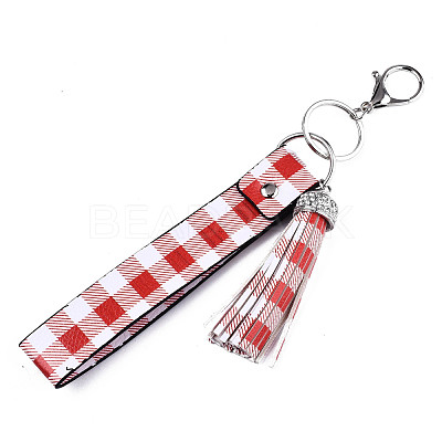 PU Leather Tassel Keychain KEYC-T006-01I-1