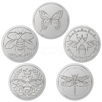 24 Sheets Silver Foil Paper Picture Stickers STIC-WH0031-003-1