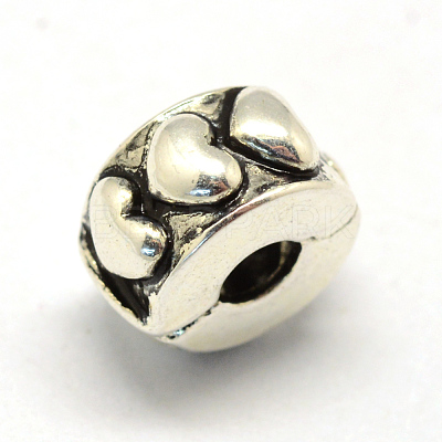 Alloy European Style Clasps PDLC-R001-15AS-1