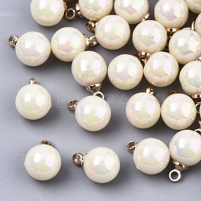 Acrylic Imitation Pearl Pendants OACR-N010-020D-01-1