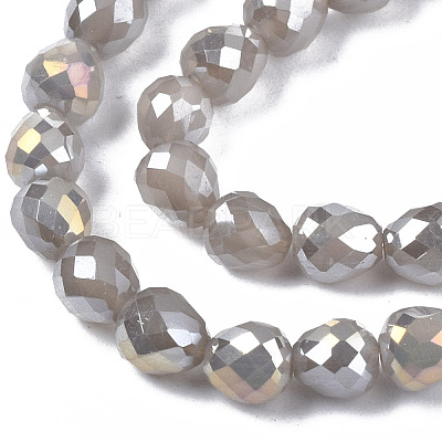 Electroplate Glass Beads Strands EGLA-T008-15A-1