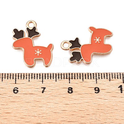 Christmas Theme Alloy Enamel Pendants ENAM-T020-10Q-1