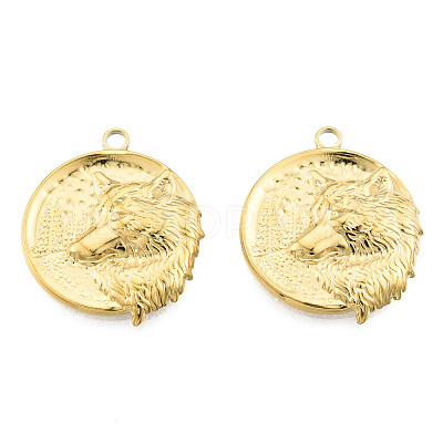 Ion Plating(IP) 201 Stainless Steel Pendants STAS-N098-267LG-1