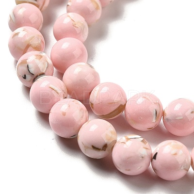 Synthetic Turquoise and Sea Shell Assembled Beads Strands G-D482-01C-06-1