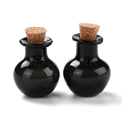 Round Glass Cork Bottles Ornament X-GLAA-D002-03A-1