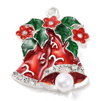 Christmas Zinc Alloy Rhinestone Pendnats PALLOY-K008-01A-P-1