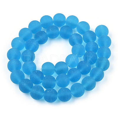 Transparent Glass Beads Strands GLAA-T032-T10mm-MD06-1