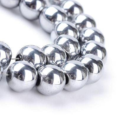 Non-magnetic Synthetic Hematite Beads Strands G-S096-4mm-3-1