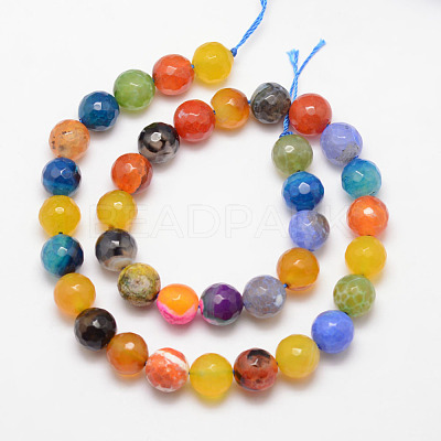 Natural Fire Crackle Agate Bead Strands G-K166-07F-10mm-16-1