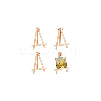 Foldable Wood Triangle Easel WOOD-WH0034-52B-1