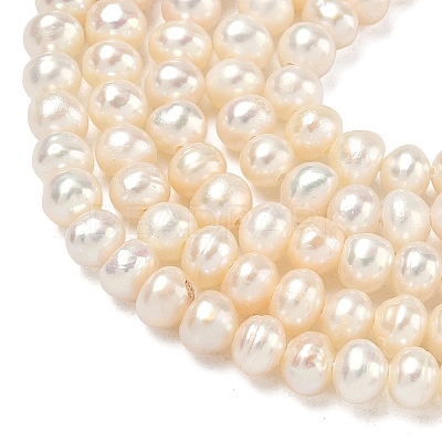 Natural Cultured Freshwater Pearl Beads Strands PEAR-L034-06C-1